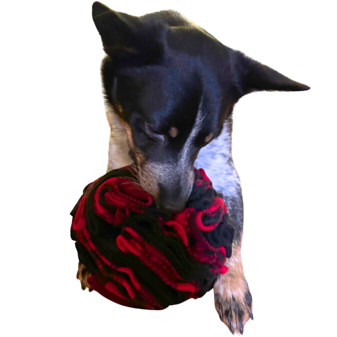 Red & Black Buffalo Plaid Snuffle Ball