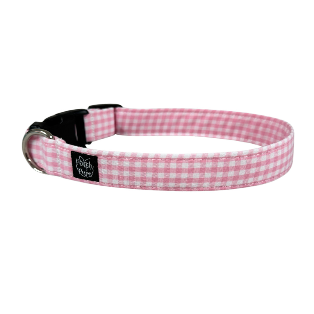 Pink Gingham Collar