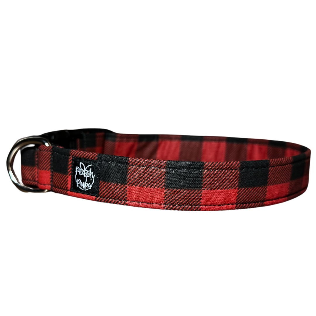 Red and Black Buffalo Plaid Collar
