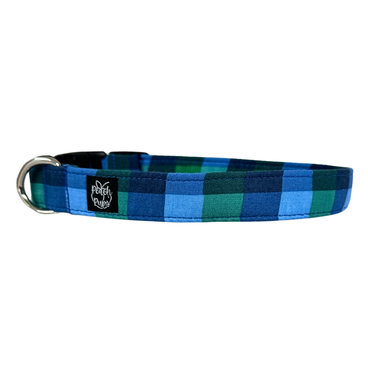 Blue and Green Buffalo Plaid Collar