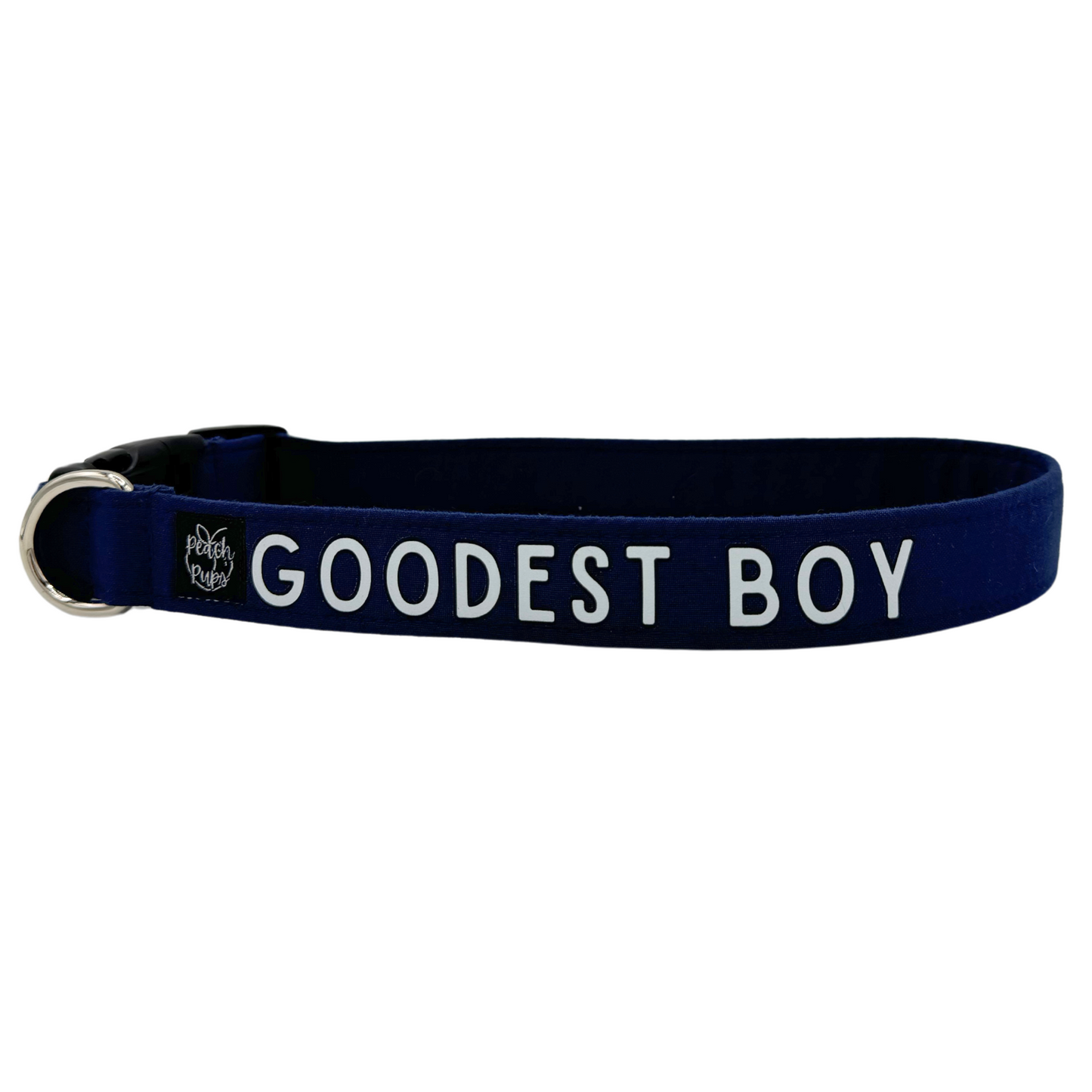 Navy Goodest Boy Collar