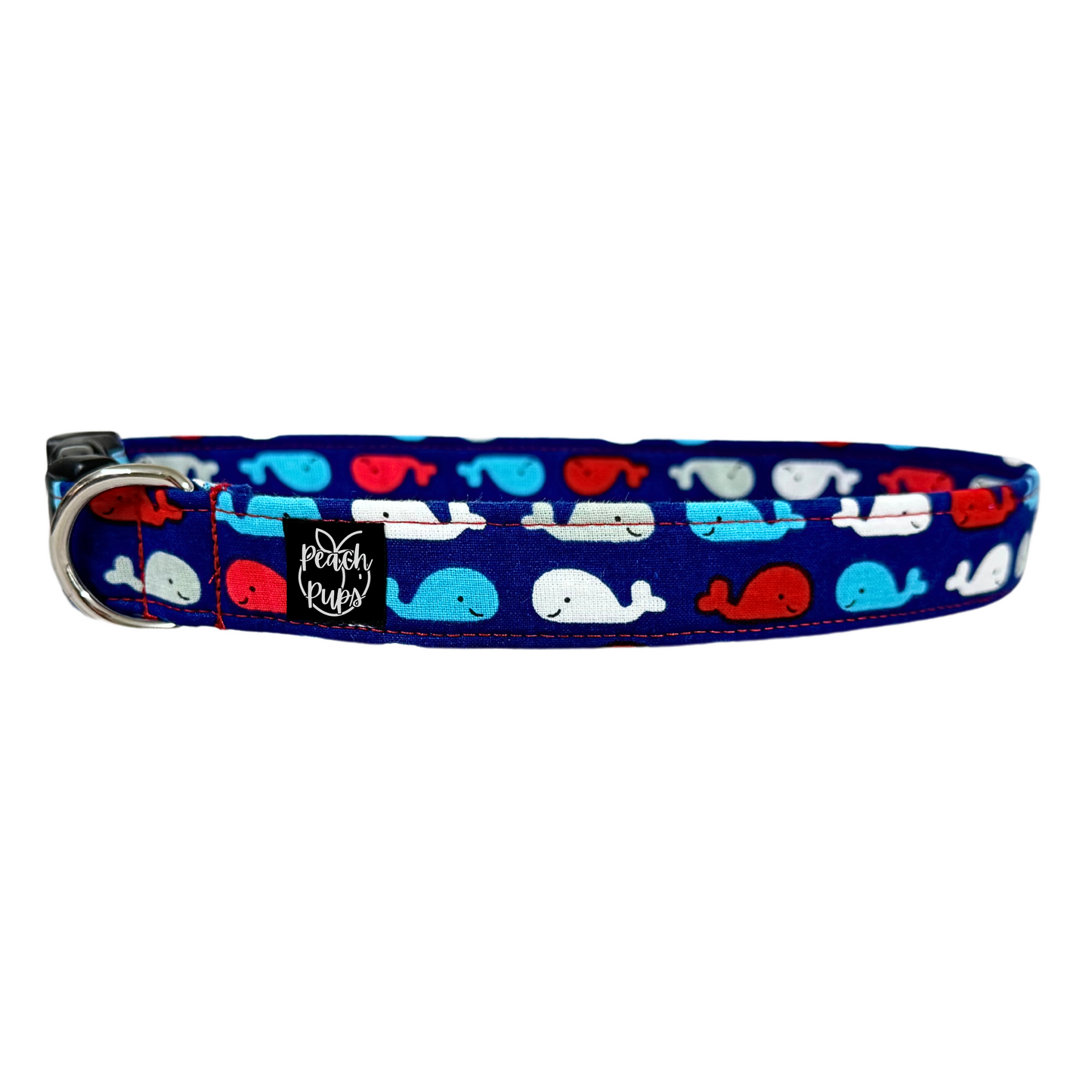 Red, White, and Blue Whales Collar