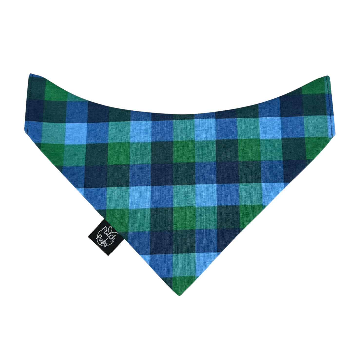 Blue and Green Buffalo Plaid Bandana