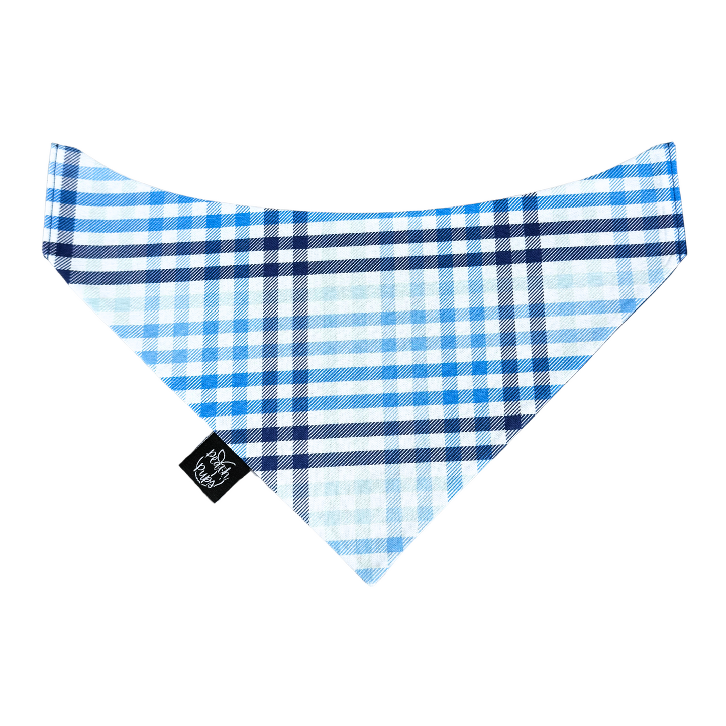 Blue Ombre Plaid Bandana
