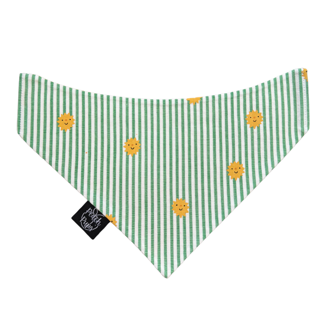 Suns on Green Seersucker Bandana