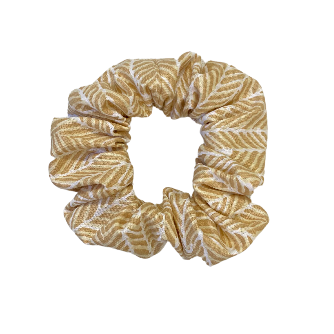 Beige Chevron Scrunchie