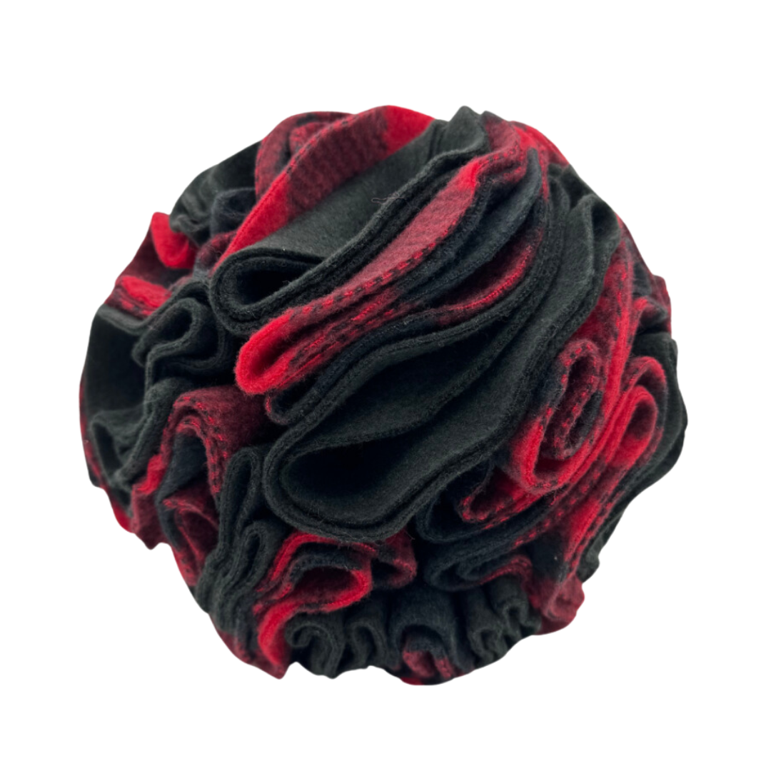 Red & Black Buffalo Plaid Snuffle Ball
