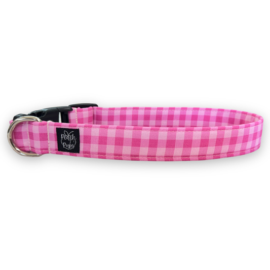 Magenta Gingham Collar