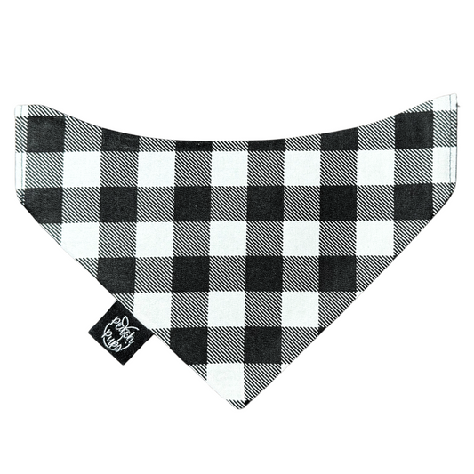 Black and White Buffalo Plaid Bandana