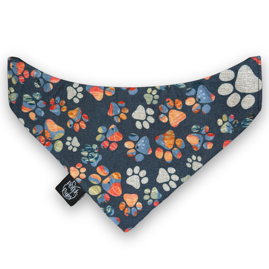 Orange Paws Bandana
