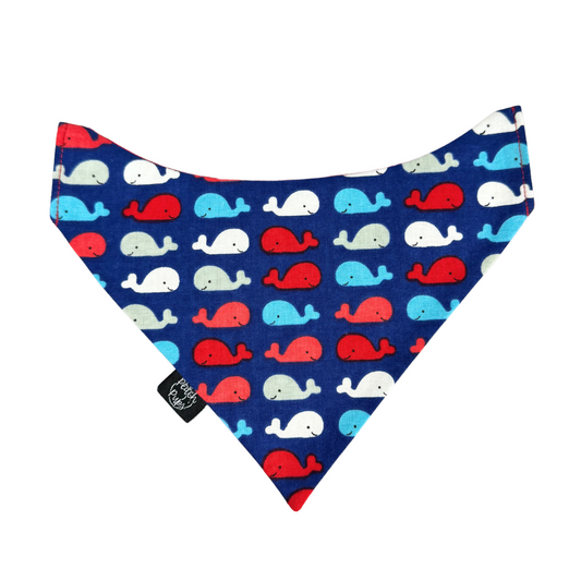 Red, White, and Blue Whales Bandana