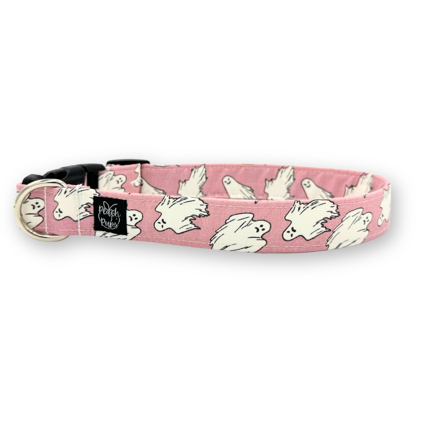 Glow in the Dark Pink Ghosts Collar