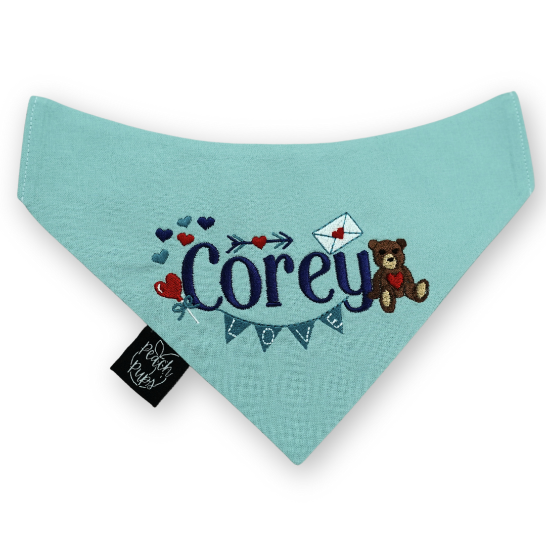 Embroidered Valentine's Bandana