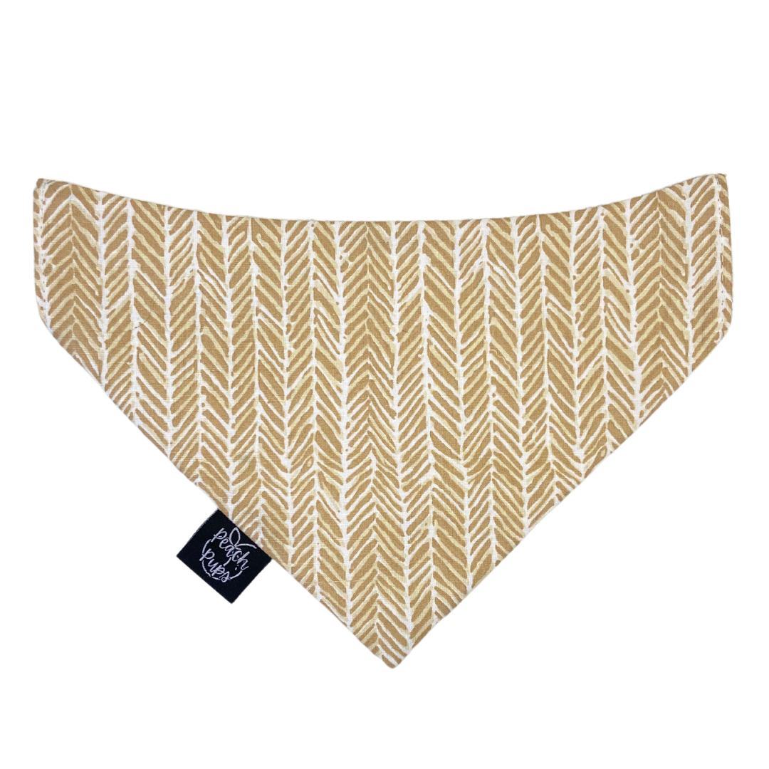 Beige Chevron Bandana