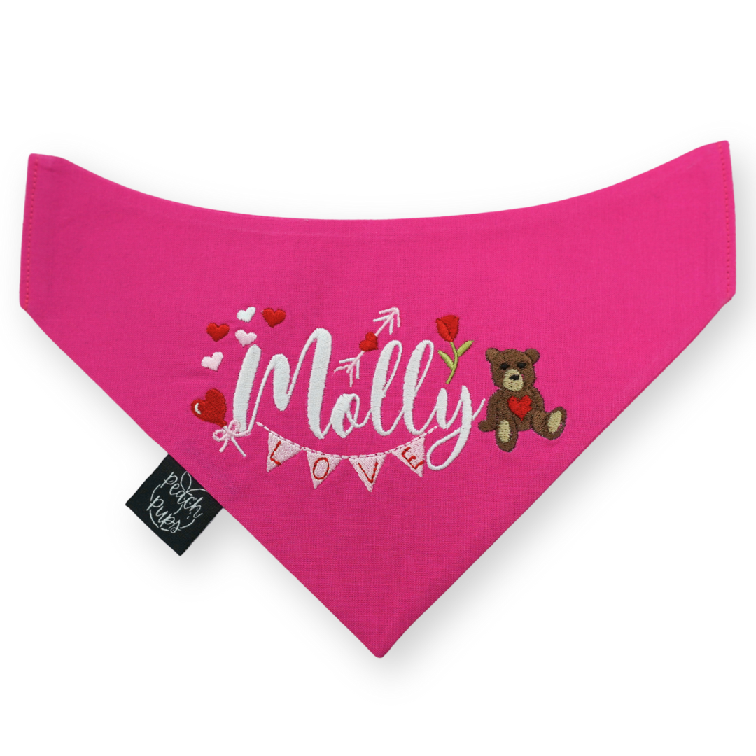 Embroidered Valentine's Bandana