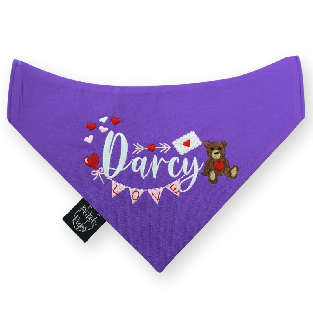 Embroidered Valentine's Bandana