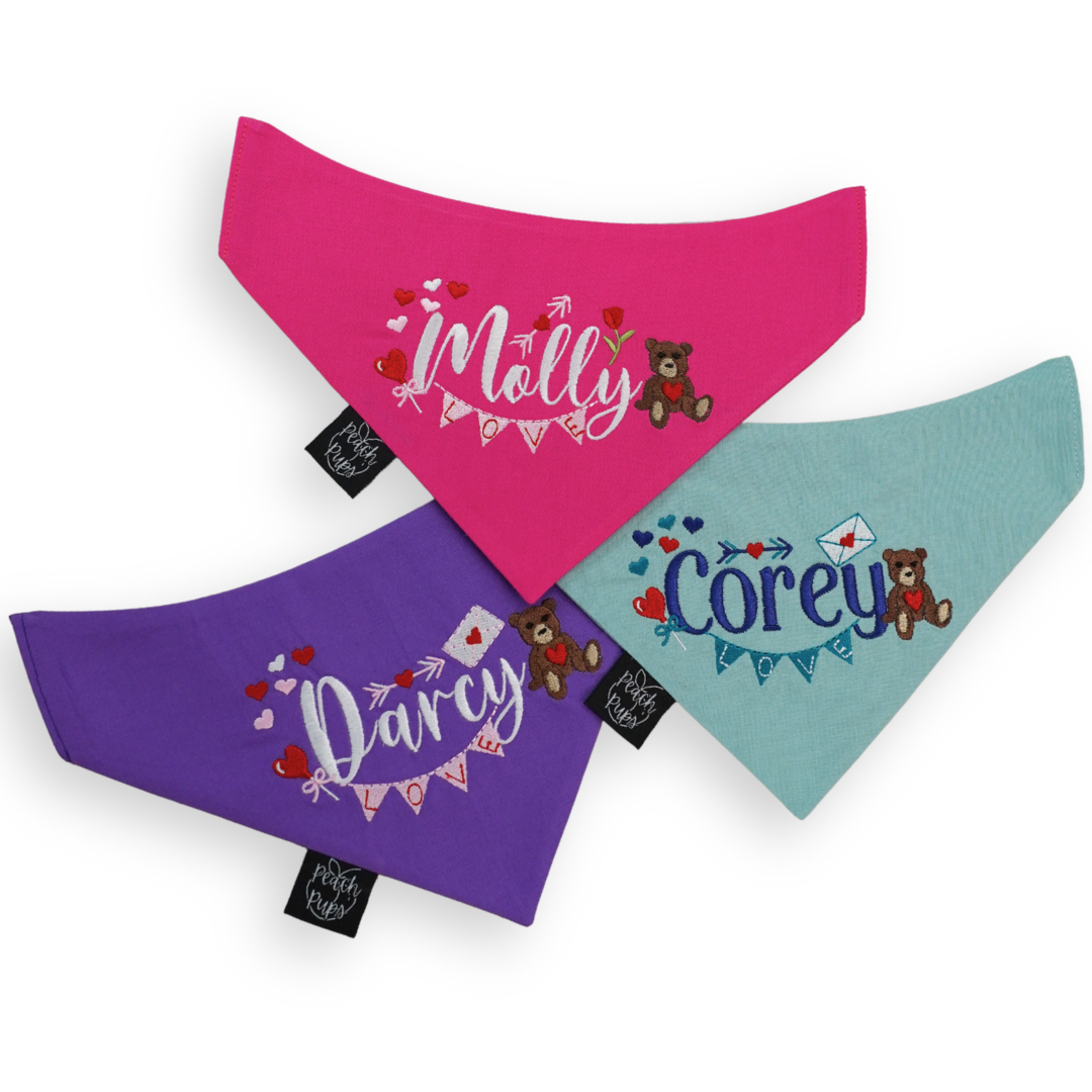 Embroidered Valentine's Bandana