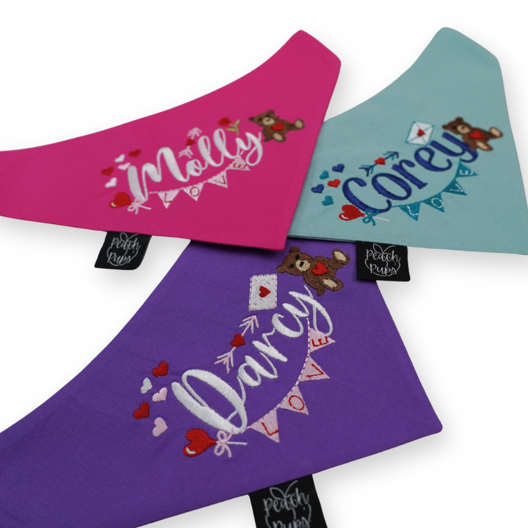 Embroidered Valentine's Bandana