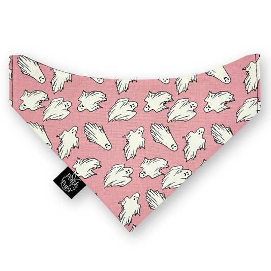 Glow in the Dark Pink Ghosts Bandana