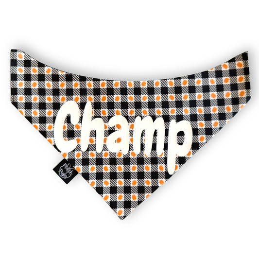 Pumpkin Gingham Bandana