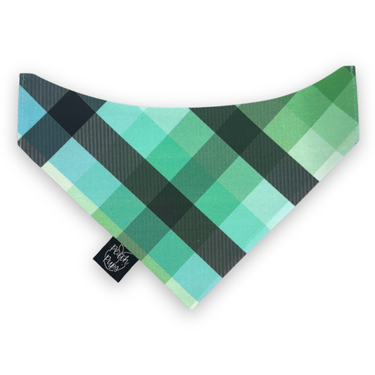 Green Bias Plaid Bandana