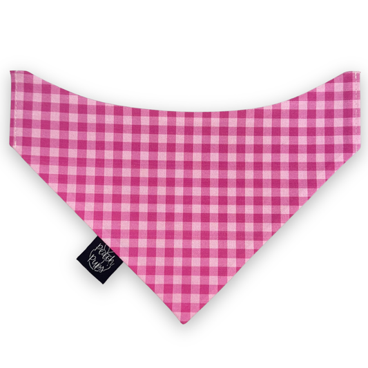 Magenta Gingham Bandana